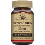 Solgar Gentle Iron 20 мг елезо (бісгліцинат заліза) дрібнодисперсний для вголос 90 капсул 1×90 cps, харчова добавка: ціни та характеристики