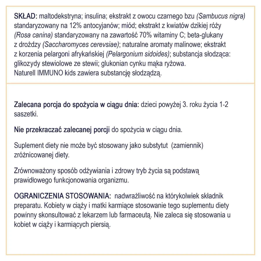 Naturell Immuno Kids, 10 пакетиків КОРОТКИЙ ТЕРМІН ДІЇ: ціни та характеристики