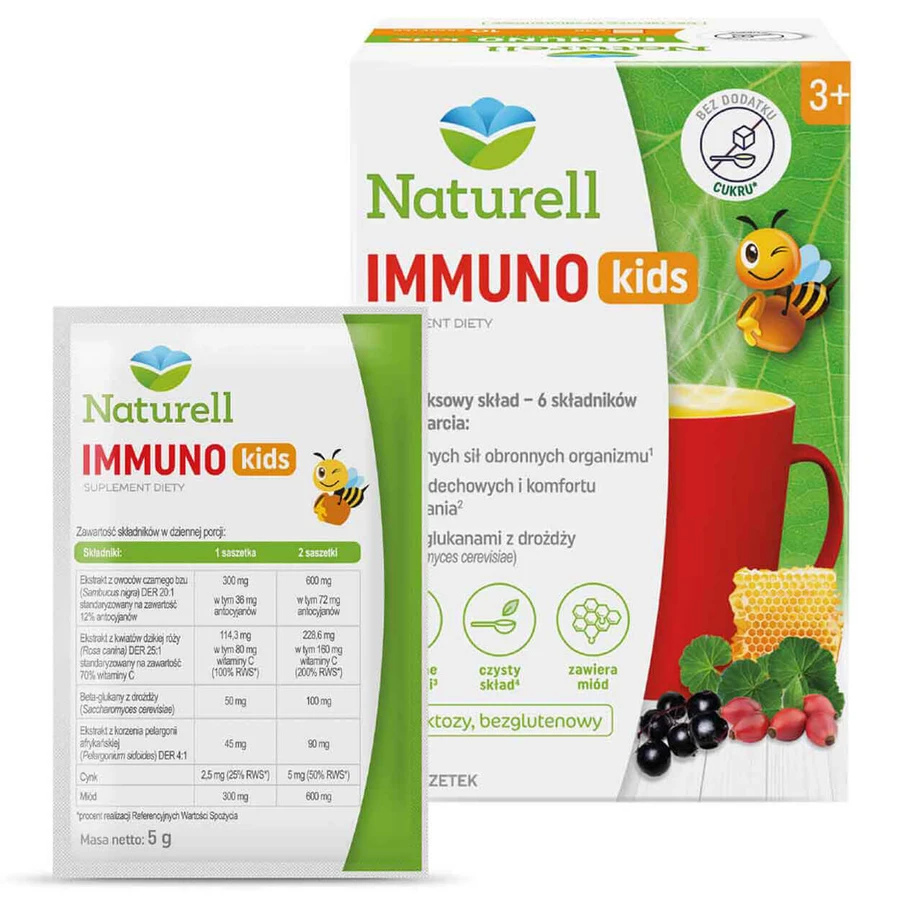 Naturell Immuno Kids, 10 пакетиків КОРОТКИЙ ТЕРМІН ДІЇ: ціни та характеристики