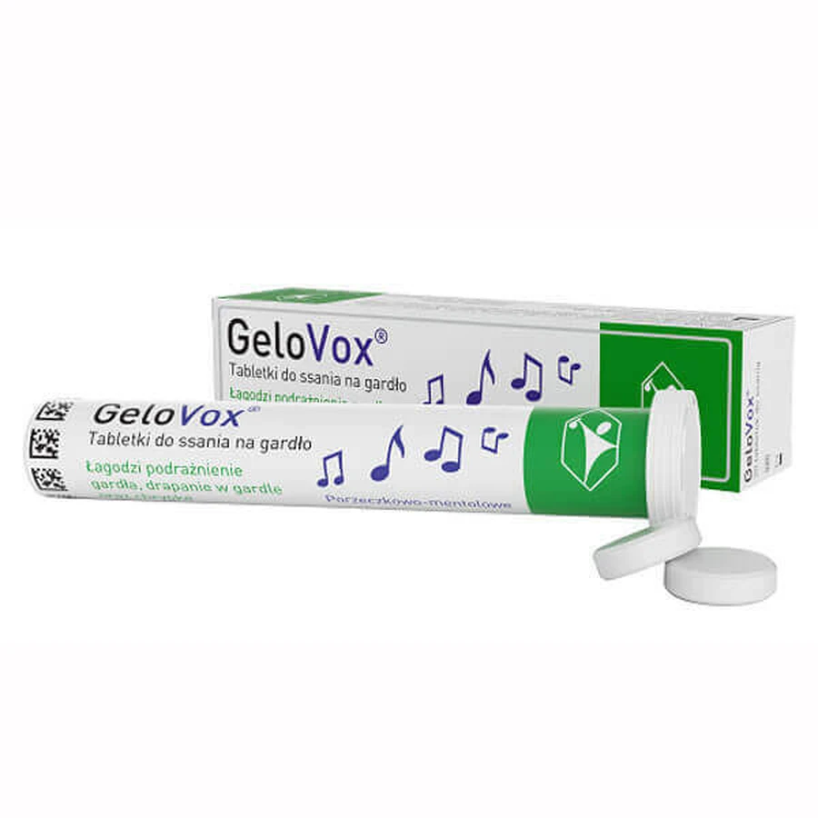 ГелоВокс/GeloVox Currant-Menthol зі смаком смородини та ментолу, льодяники, 20 шт.: ціни та характеристики