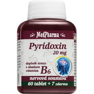 MedPharma ПИРИДОКСИН 20 мг (витамин В6) 1×67 табл, 60+7 бесплатно