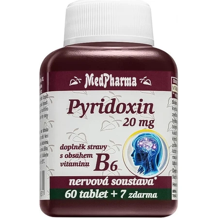 MedPharma ПИРИДОКСИН 20 мг (витамин В6) 1×67 табл, 60+7 бесплатно: цены и характеристики