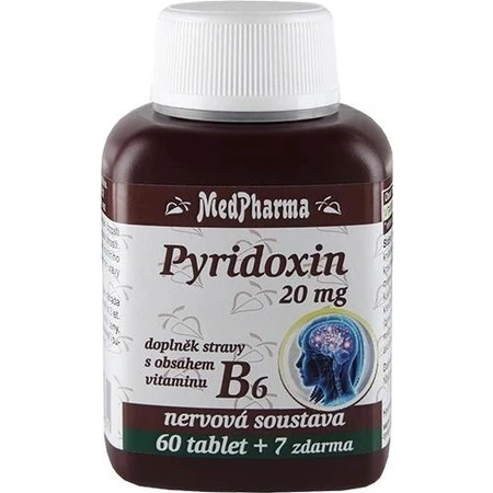 MedPharma ПИРИДОКСИН 20 мг (витамин В6) 1×67 табл, 60+7 бесплатно: цены и характеристики