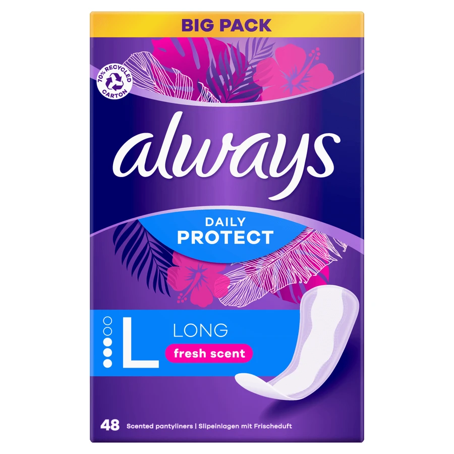 Жіночі гігієнічні серветки Always Daily Protect, довгі, 48 шт.: ціни та характеристики