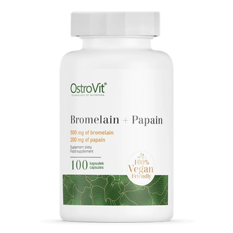 Бромелайн + Папаин OstroVit Bromelain + Papain, 100 капсул: цены и характеристики