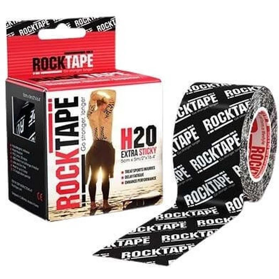 Кінезіологічна стрічка RockTape H2O, чорний логотип 5 м: ціни та характеристики