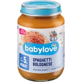 Мясо-овощное пюре Babylove Spaghete Bolognese для детей с 5 месяцев, 190 г