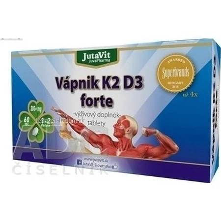 JutaVit Кальций K2 D3 форте 1×60 табл, кальций: цены и характеристики