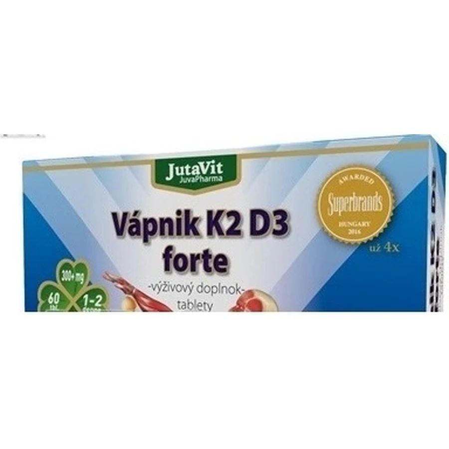 JutaVit Кальций K2 D3 форте 1×60 табл, кальций: цены и характеристики