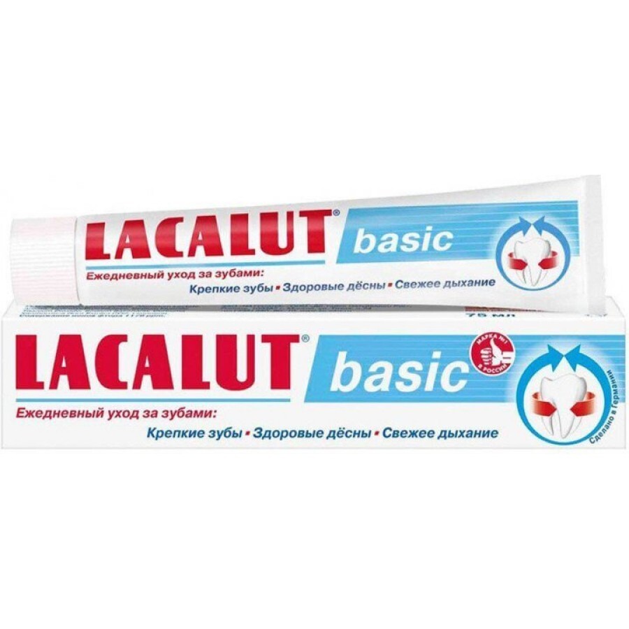 Зубна паста Lacalut Basic, 75 мл: ціни та характеристики