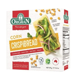 Сухие кукурузные хлебцы, 125 г, Orgran