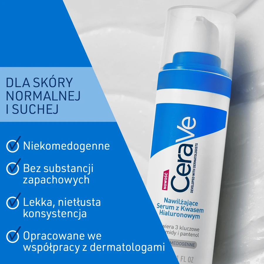 CeraVe Зволожуюча сироватка для нормальної, сухої та чутливої шкіри з гіалуроновою кислотою, 30 мл: ціни та характеристики