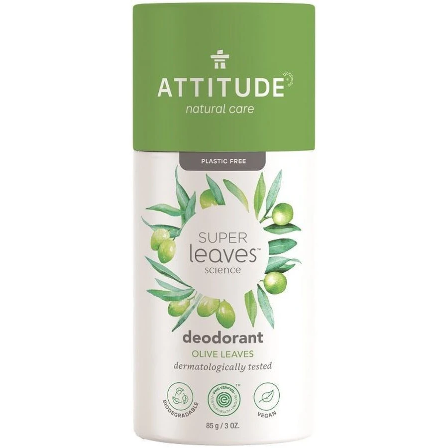 Attitude Super leaves Натуральний твердий дезодорант, оливкове листя 85 г: ціни та характеристики
