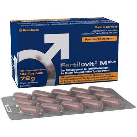 Fertilovit M Plus, Фертиловіт М Плюс добавка для чоловіків, 90 капсул: ціни та характеристики