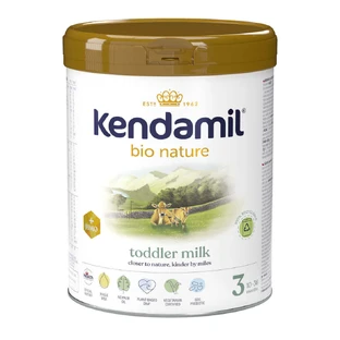 Суха молочна суміш Kendamil Bio Nature 3 HMO+ для дітей від 10 місяців до 36 місяців, 800 г