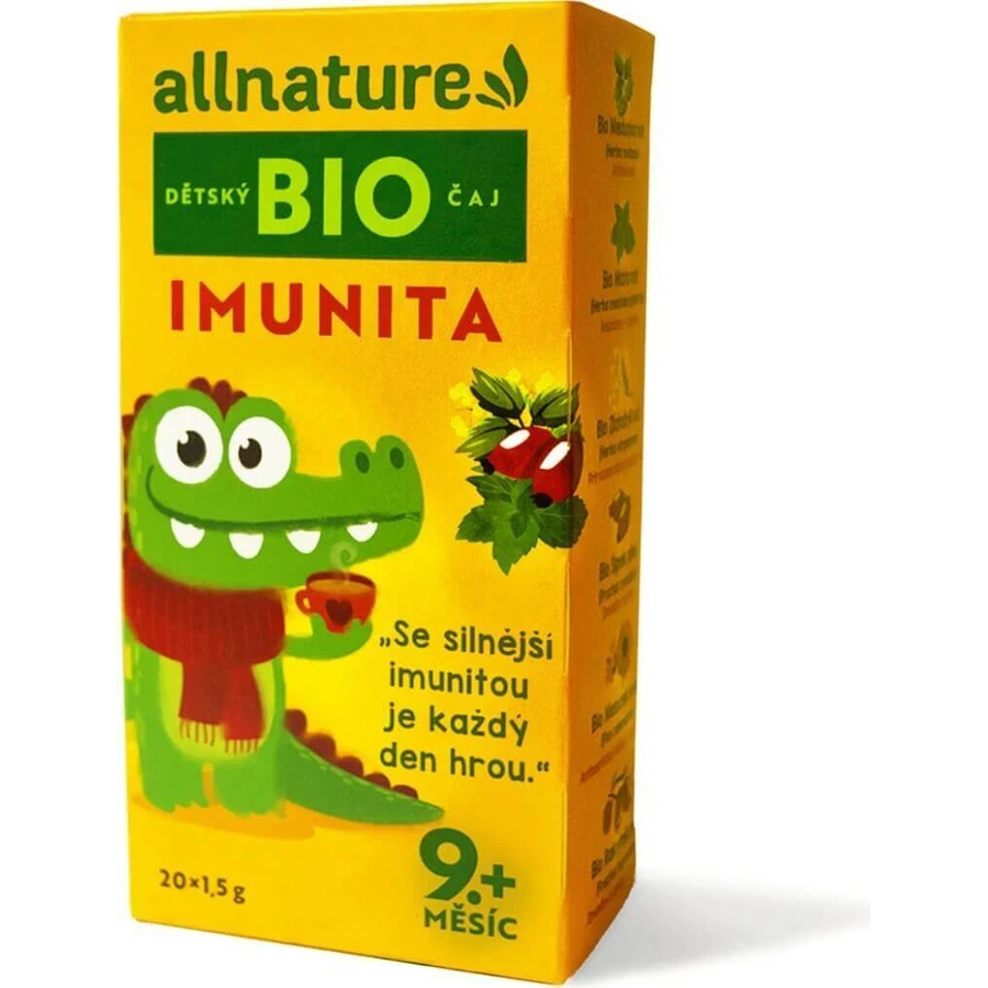 Allnature Органічний дитячий чай Імунітет 20×1,5 г, дитячий чай: ціни та характеристики