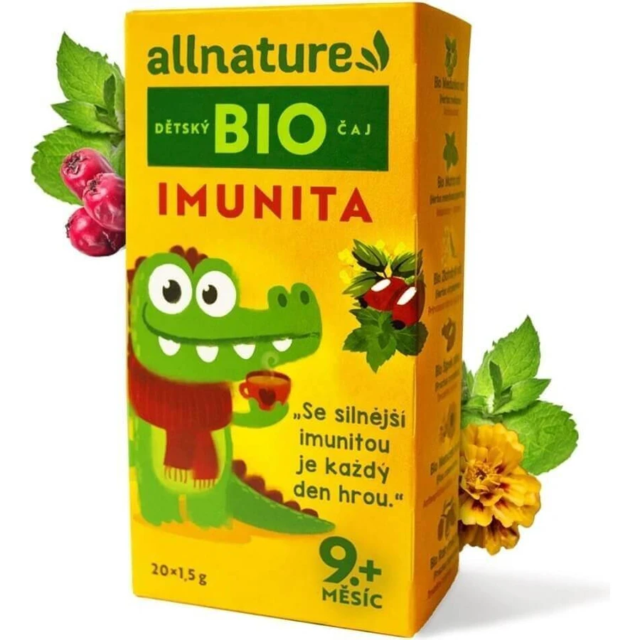 Allnature Органічний дитячий чай Імунітет 20×1,5 г, дитячий чай: ціни та характеристики