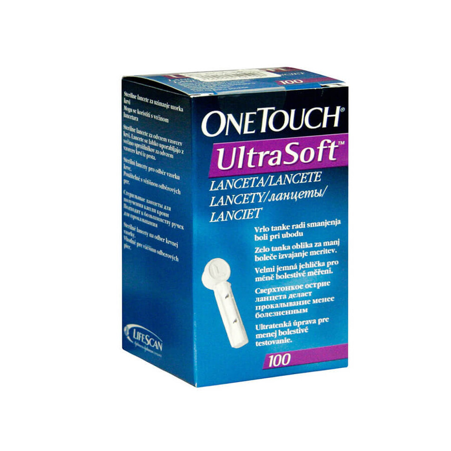 Ланцети One Touch UltraSoft,  №100: ціни та характеристики