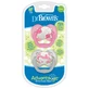 Набір з 2 силіконових пустушок з кришкою Advantage Pink, 0-6 місяців, Dr Brown`s
