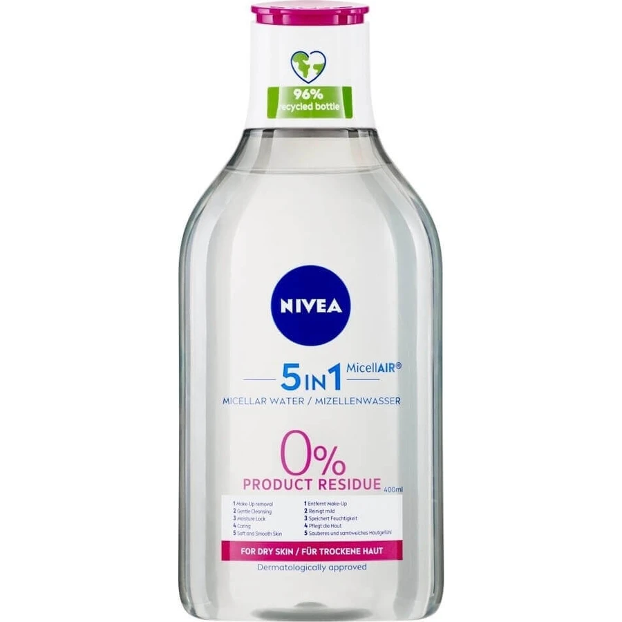 NIVEA Нежная мицеллярная вода (сухая/чувствительная) 400 мл 1×400 мл, мицеллярная вода: цены и характеристики