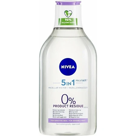 NIVEA Нежная мицеллярная вода (сухая/чувствительная) 400 мл 1×400 мл, мицеллярная вода: цены и характеристики