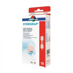 Шовный пластырь Sterigrap Master-Aid, 32 x 8 мм, 10 петель, Pietrasanta Pharma