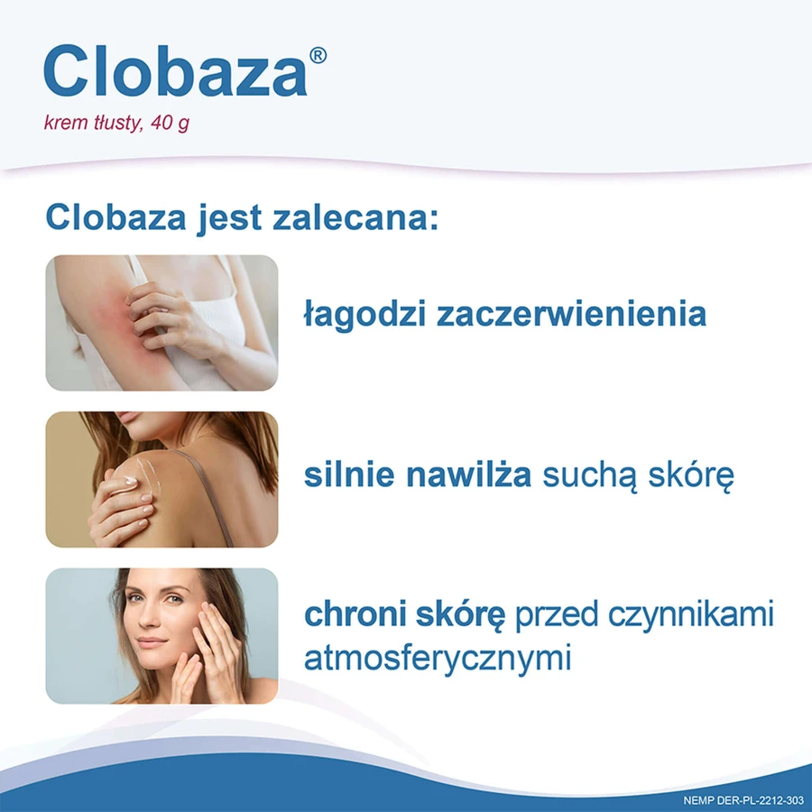 Крем для лица и тела Clobaza, комплексная защита сухой и чувствительной кожи, 40 г: цены и характеристики