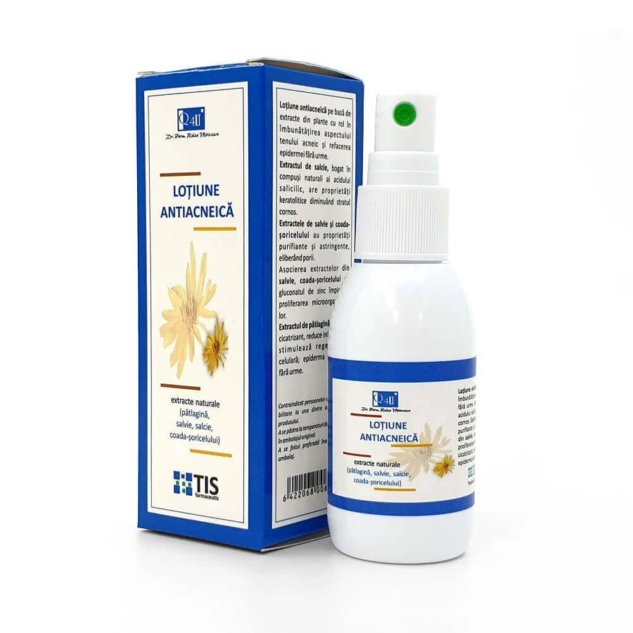 Лосьйон проти акне Q4u, 50 мл, Tis Farmaceutic: ціни та характеристики