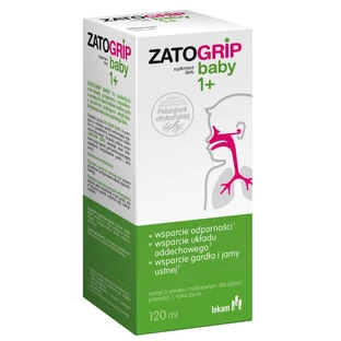 Сироп ZatoGrip Baby для дітей від 1 року зі смаком малини 120 мл