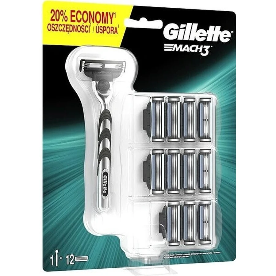 Gillette Mach3 Special Pack Бритва + 12нж 1×1 шт, бритва: цены и характеристики