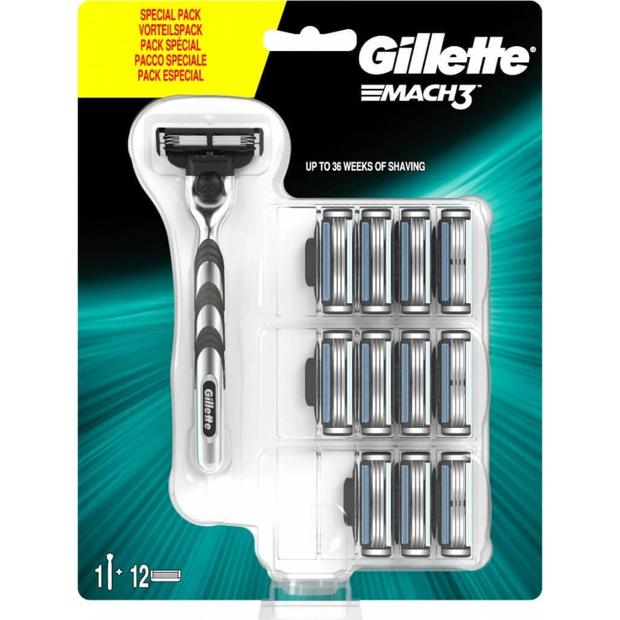 Gillette Mach3 Special Pack Бритва + 12нж 1×1 шт, бритва: цены и характеристики