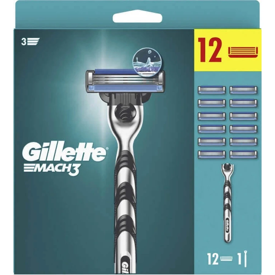 Gillette Mach3 Special Pack Бритва + 12нж 1×1 шт, бритва: цены и характеристики