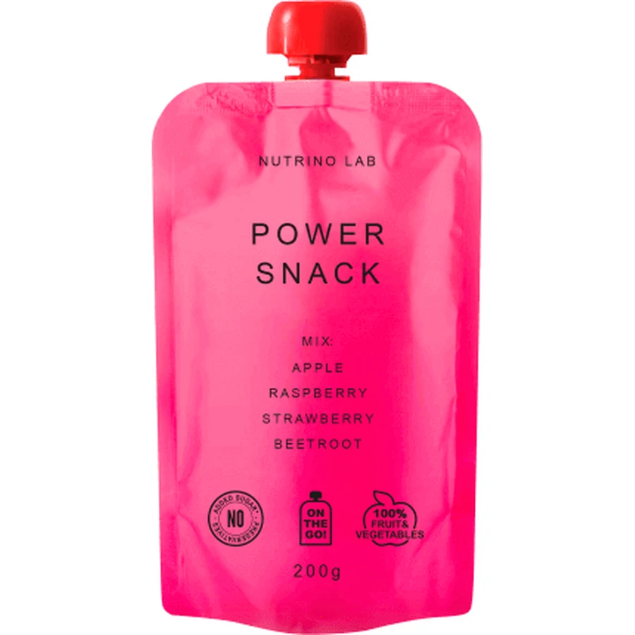 Nutrino Lab Power Snack, яблоко, малина, клубника и свекольное пюре, 200 г.: цены и характеристики