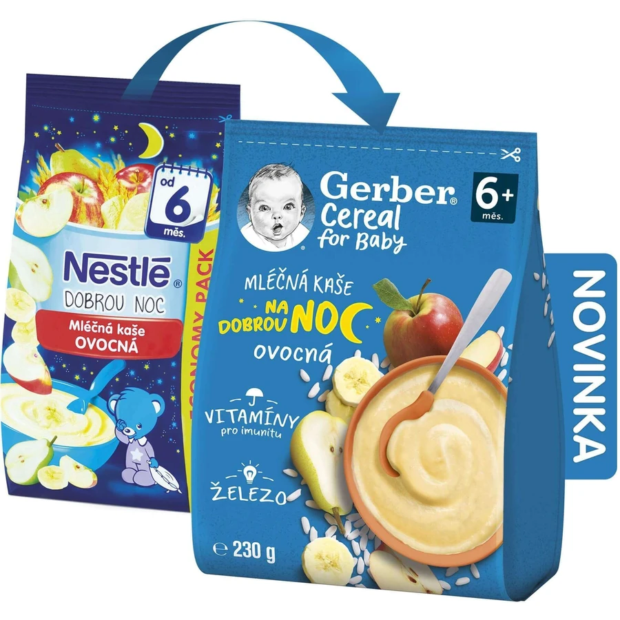 Gerber Злаки молочные Каа фруктовые Спокойной ночи 230 г: цены и характеристики