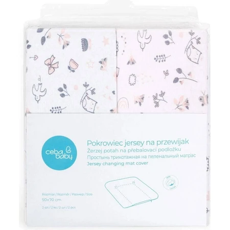 CEBA Пух для пеленального коврика мягкий 2шт Candy Pink, Bird World + Light Grey, Bird World 1×2 шт, с узорами: цены и характеристики