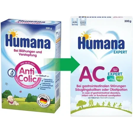 Суха молочна суміш AC Expert, 300 г, Humana: ціни та характеристики