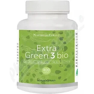 ІнструментиЗдоров'я Extra GREEN 3 BIO 1×400 тбл, суміш спіруліни та хлорели