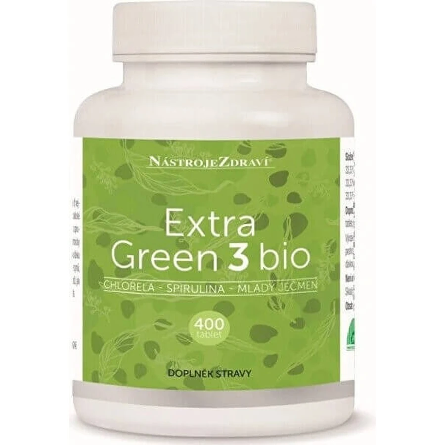 ToolsHealth Extra GREEN 3 BIO 1×400 табл, смесь спирулины и хлореллы: цены и характеристики
