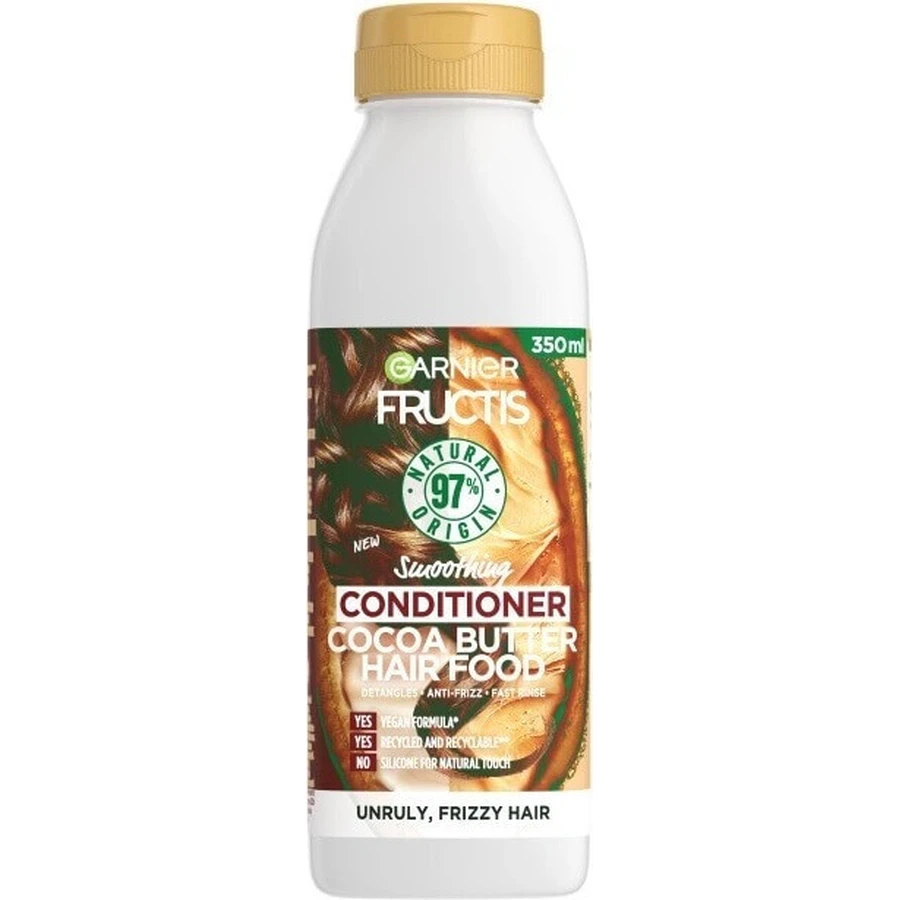 Розгладжуючий бальзам для волосся Garnier Fructis Hair Food з маслом какао 1×350 мл, бальзам: ціни та характеристики