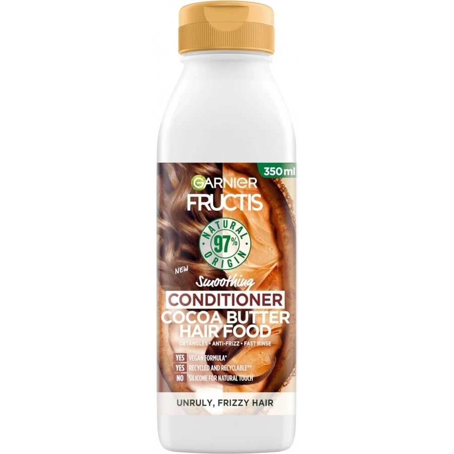 Розгладжуючий бальзам для волосся Garnier Fructis Hair Food з маслом какао 1×350 мл, бальзам: ціни та характеристики