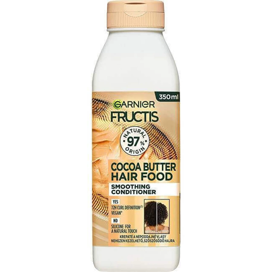 Розгладжуючий бальзам для волосся Garnier Fructis Hair Food з маслом какао 1×350 мл, бальзам: ціни та характеристики