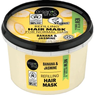 Organic Shop Тонізуюча маска для обличчя з бананом і жасмином, 250 мл