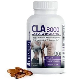 CLA 3000 кон'югована лінолева кислота, 90 капсул, Bronson Laboratories