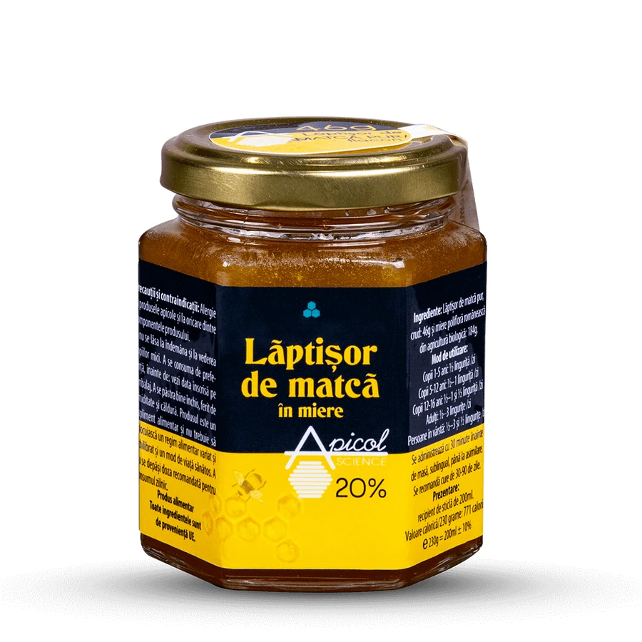 Маточное молочко в меде 20%, 230 гр, Apicol Science: цены и характеристики