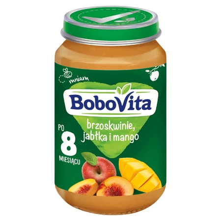 BoboVita Десерт, персики, яблуко, манго, після 8 місяців, 190 г: ціни та характеристики