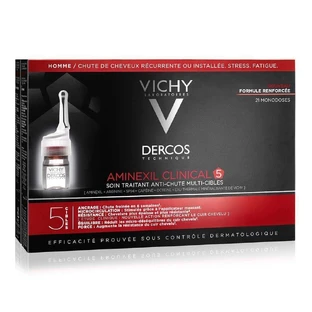 Vichy Aminexil средство от выпадения волос для мужчин Dercos Clinical 5, 21 ампула х 6 мл