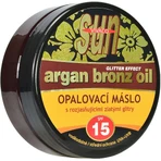 Олія ши з аргановою олією Vivaco Argan Oil з золотистими блискітками SPF15, 200 мл: ціни та характеристики