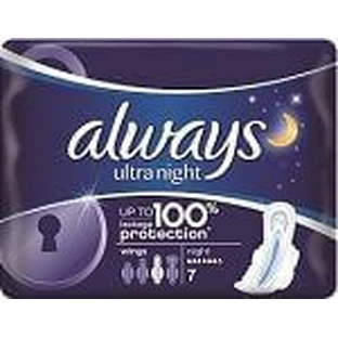 Always ULTRA NIGHT 7 гигиенические салфетки 7 шт