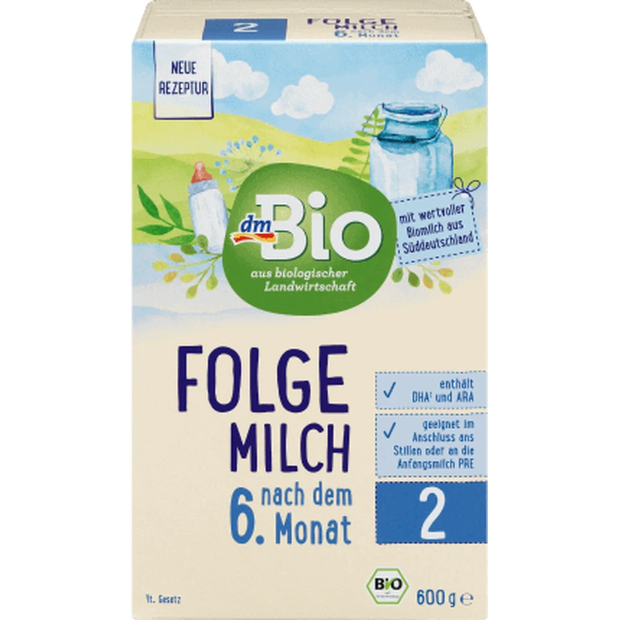 DmBio Formul Сухе молочне харчування nr2 ECO з 6 місяців, 600 г: ціни та характеристики