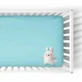 Еластичне трикотажне простирадло, 120x60 см, блакитний, Tuxi Brands